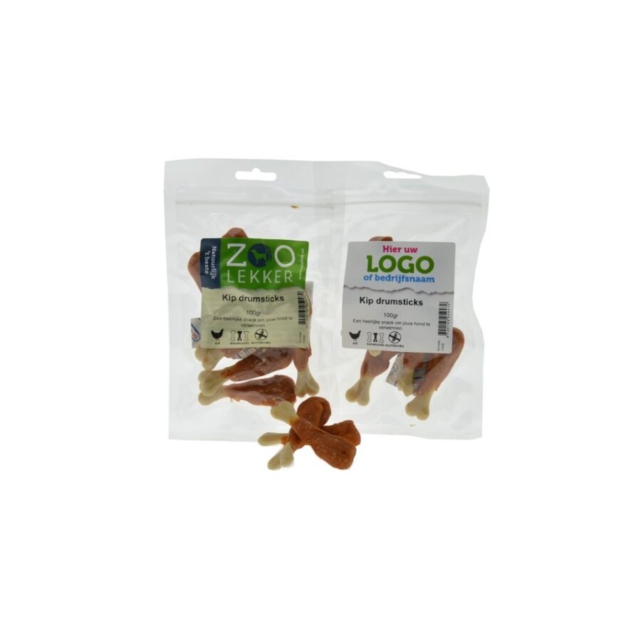 Kip drumsticks hondensnack | calcium-bot met kip | 100 g of 400 g