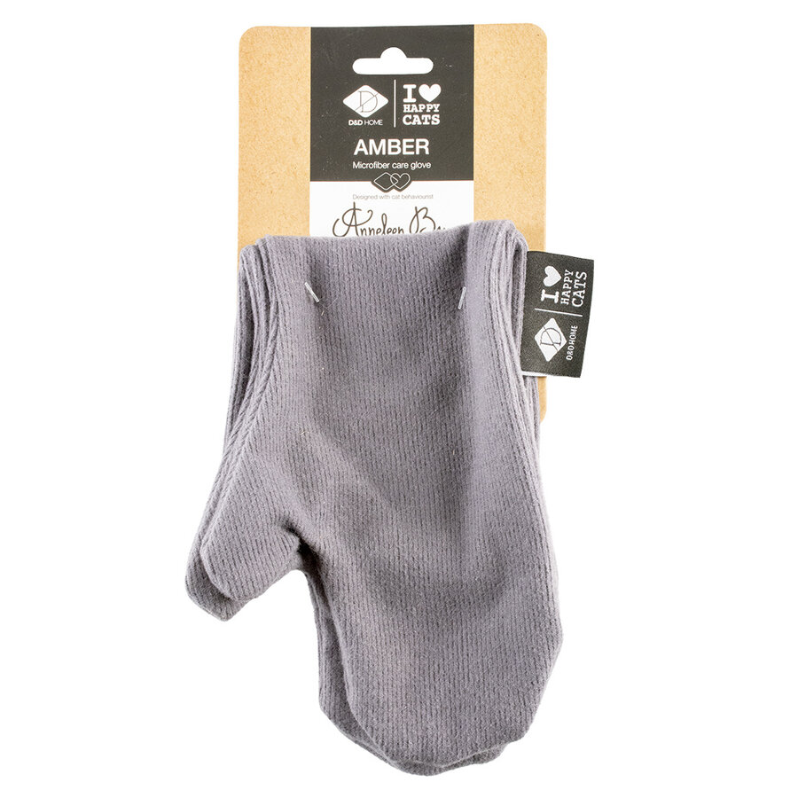 Microvezel verzorgingshandschoen grijs 35 x 17 cm | losse haren verwijderen