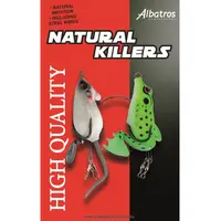Oppervlakte kunstaas set met kikker 6,5 cm en muis 4,5 cm voor snoek