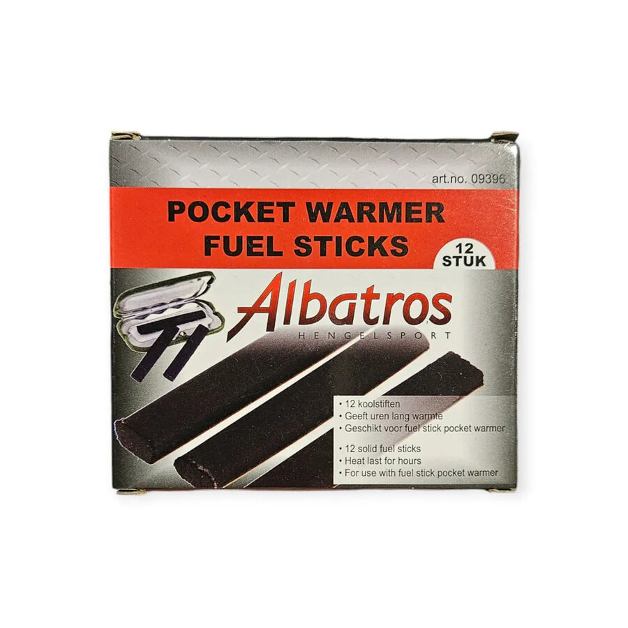 Koolstaafjes voor pocketwarmer navulling | 12 stuks | langdurige warmte