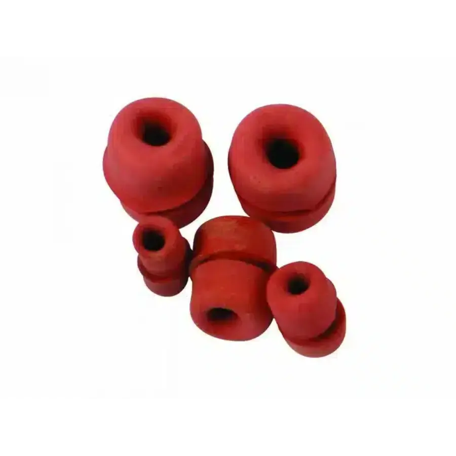 Gekrulde toprubbers voor hengeltop | mini, klein, middel of groot