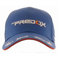 Blauwe hengelsport cap met geborduurd logo