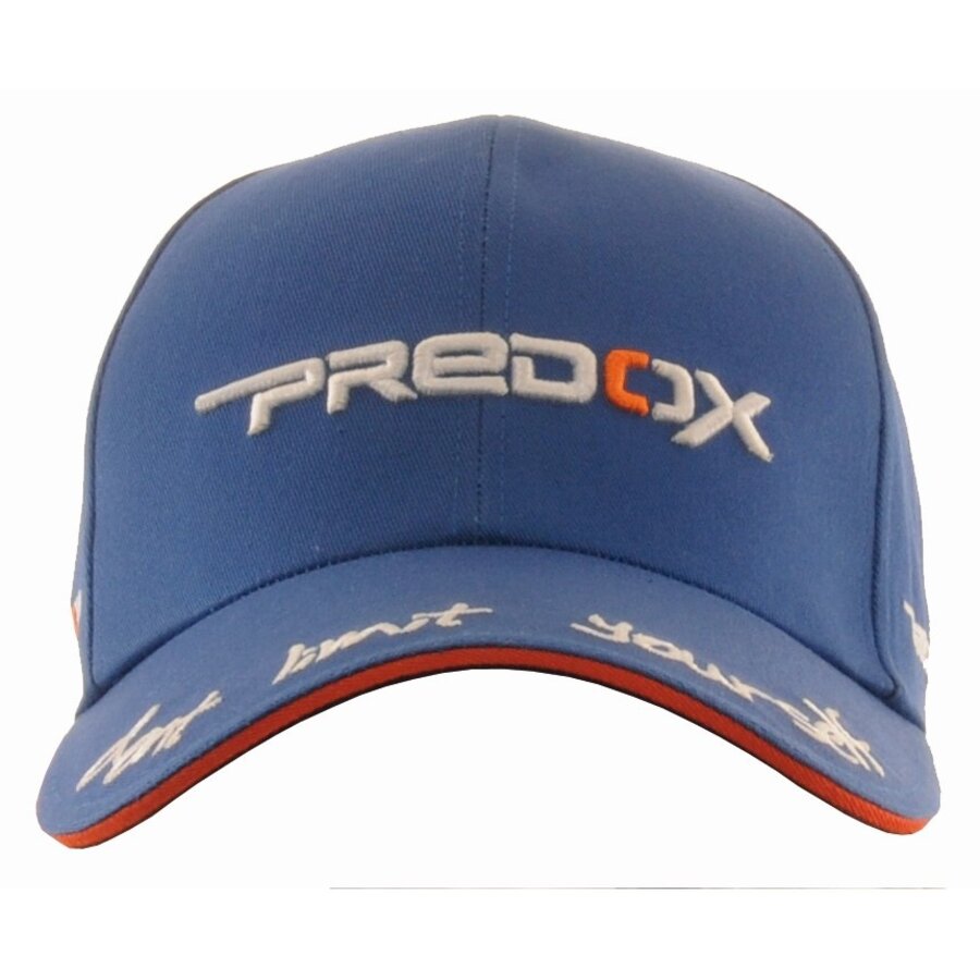 Blauwe hengelsport cap met geborduurd logo