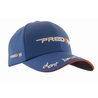 Blauwe hengelsport cap met geborduurd logo