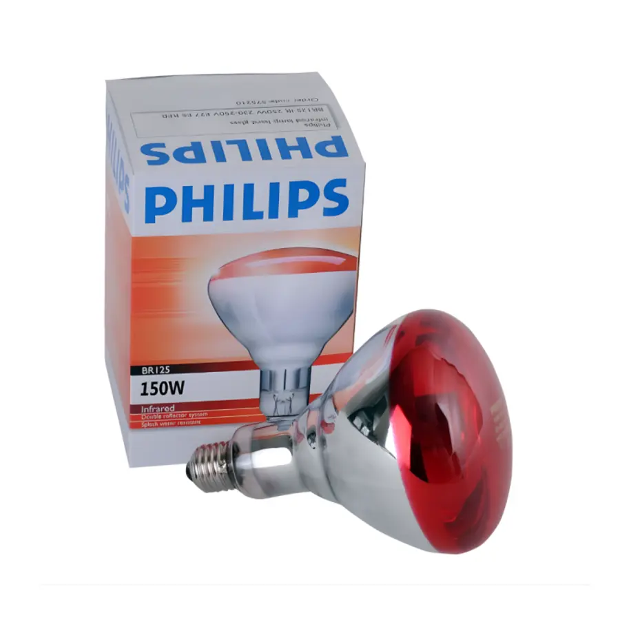 Infrarood warmtelamp rood E27 | 100W | 150W | 250W voor opfok en warmtezones