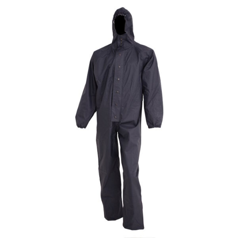 Regen- en spuitoverall professioneel blauw | maat M t/m XXXL | waterdicht 3000 mm | ademend 2000 g/m²