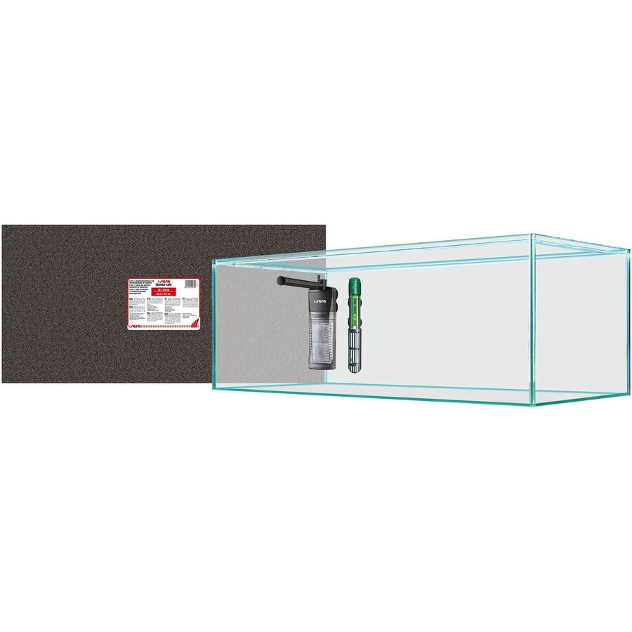 Complete aquariumset 96 liter met filter en verwarming.