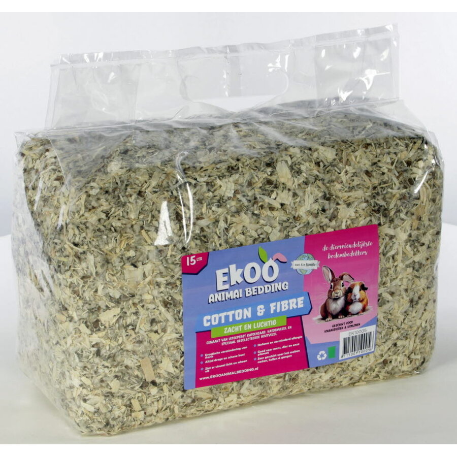 Katoen | houtvezel bodembedekking | 15 of 40 liter | stofarm en absorberend