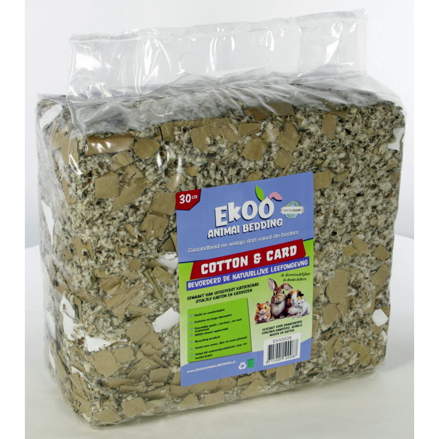 Cotton & Card bodembedekking 30 liter | stofarm | absorberend | nest- en speelmateriaal