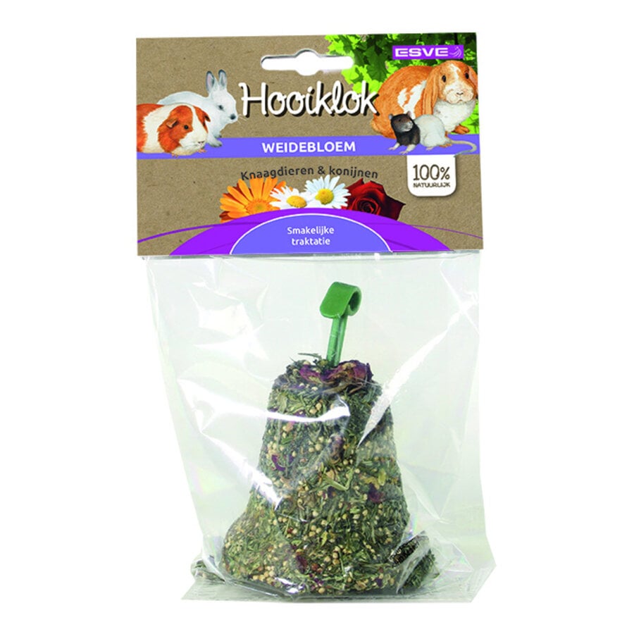 Hooiklok weidebloem 125 g | natuurlijke knaagsnack voor konijnen en knaagdieren