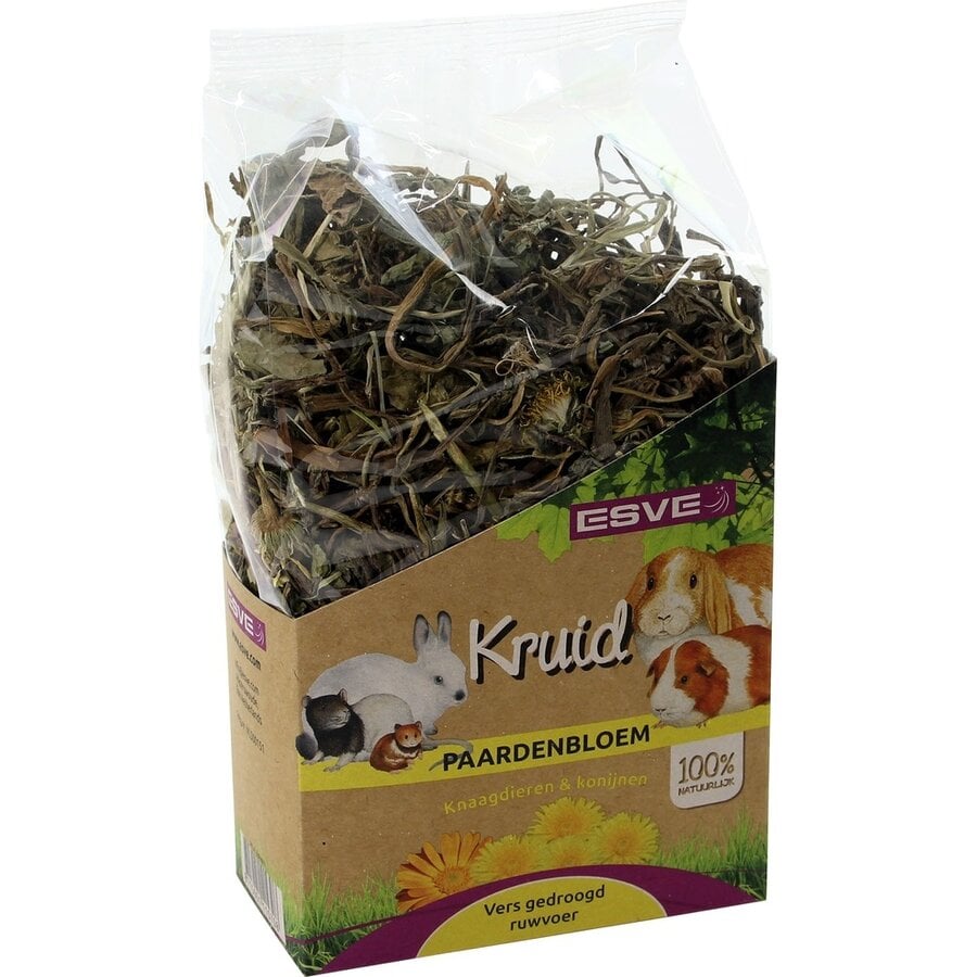 Paardenbloemkruid 100 gram | kruidensnack voor konijnen en knaagdieren