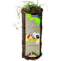 Wilgenrol met hooi 20 cm | knaagrol + schuilplek voor konijn en knaagdier