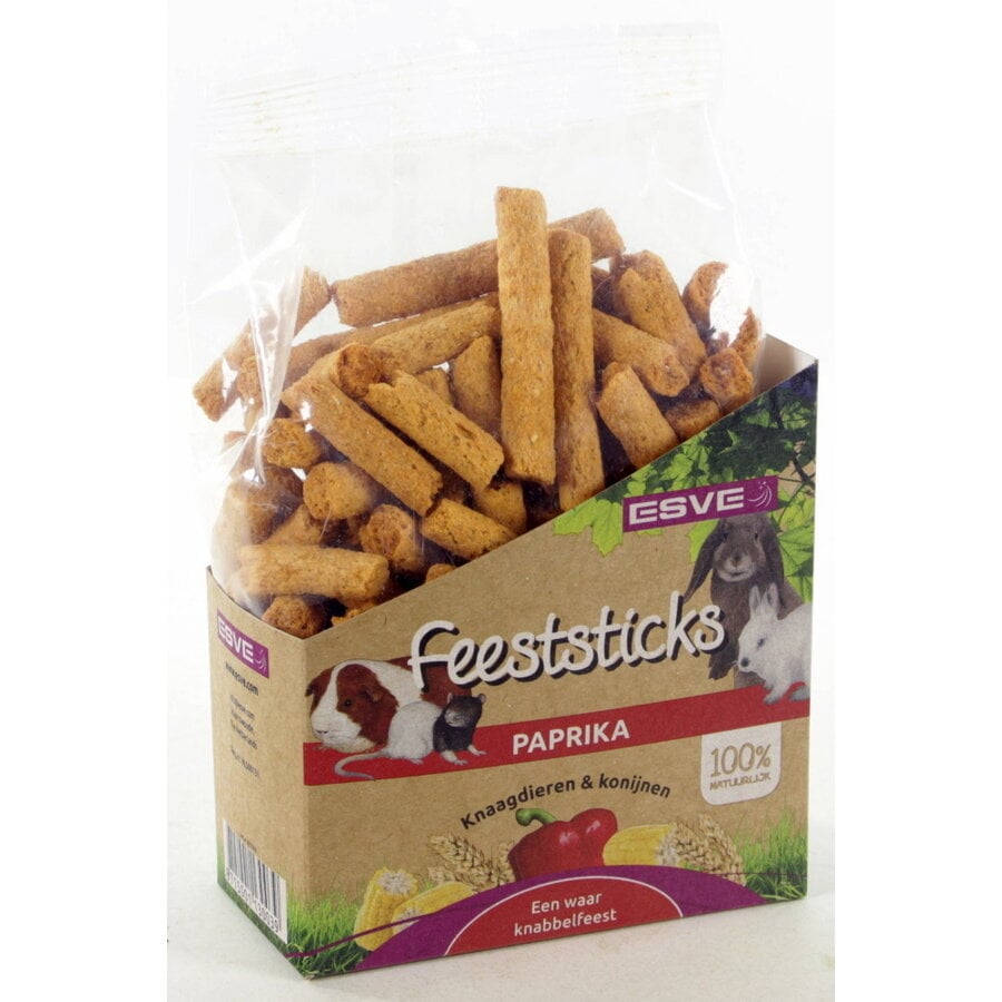 Feeststicks paprika voor knaagdieren en konijnen | 175 gram