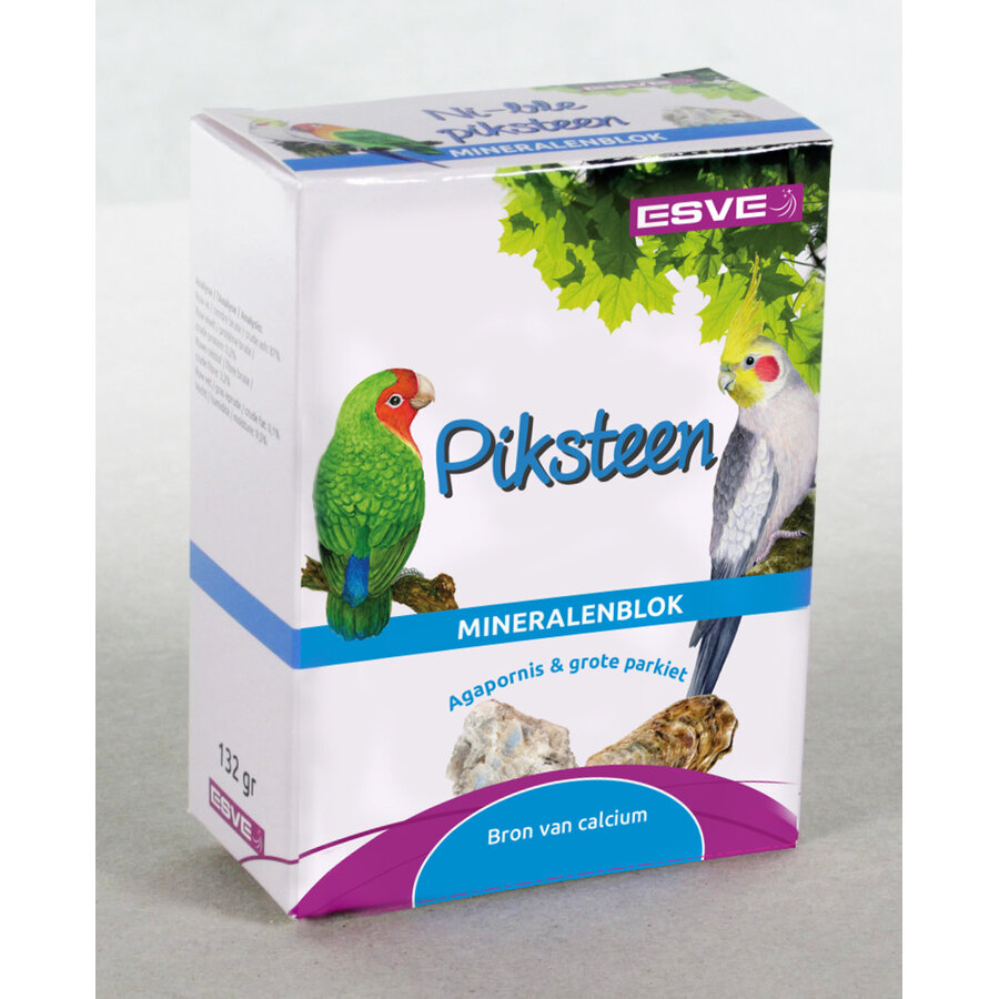 Ni-ble piksteen voor agapornis | mineraalblok naturel rood | 1 stuk