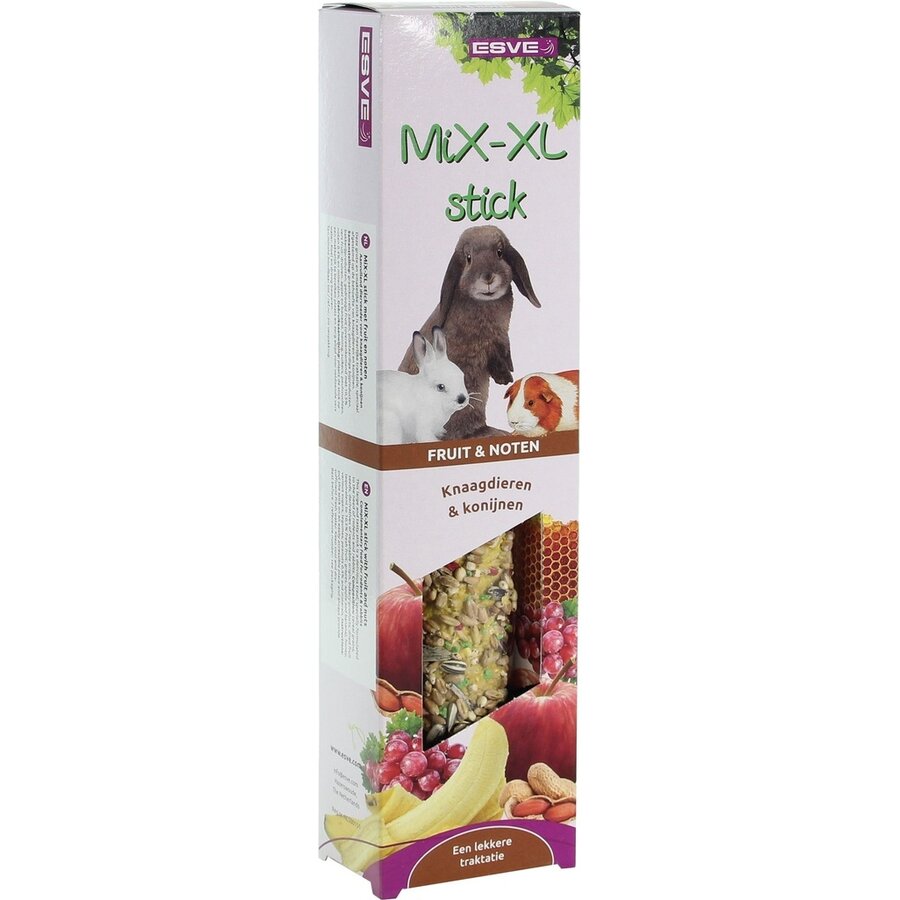 Mix XL stick voor knaagdieren en konijnen | fruit & noten of bosvruchten | 1 stuk