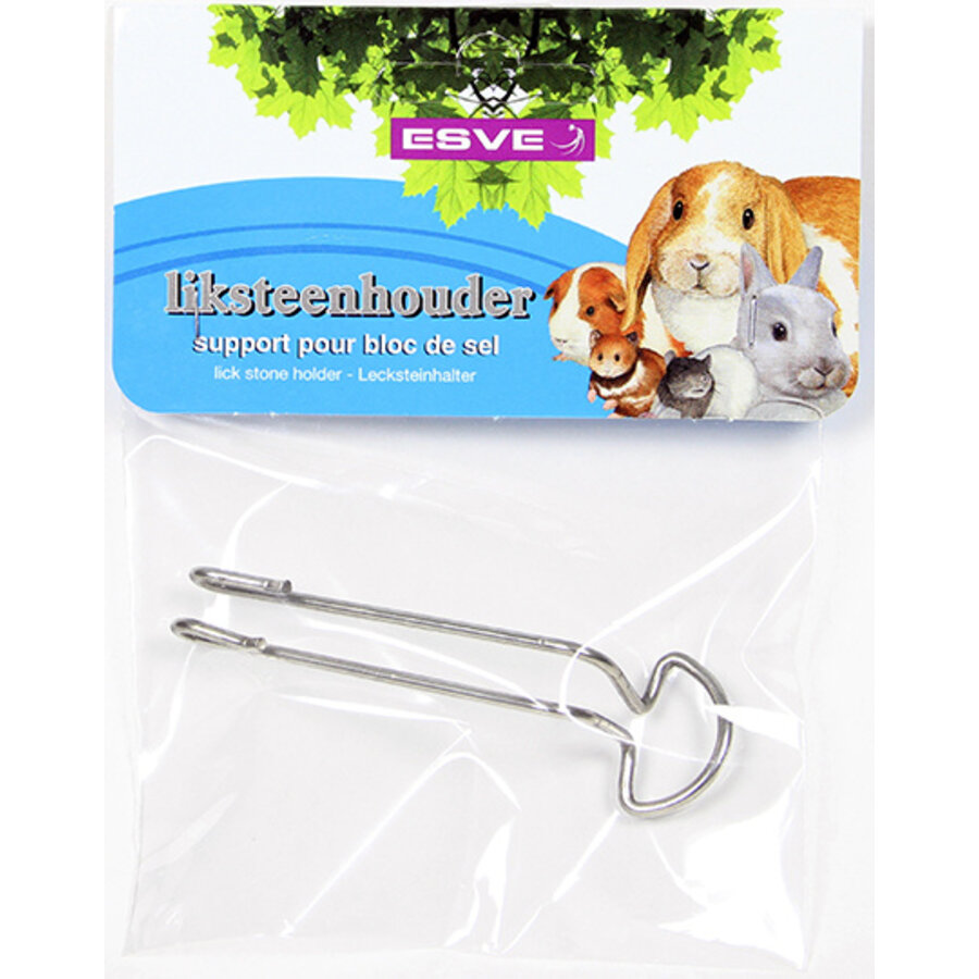 Liksteenhouder RVS | kooiophanging voor liksteen | per stuk