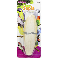 Sepiaschelp op kaart voor vogels | met houder | maat S | M | L