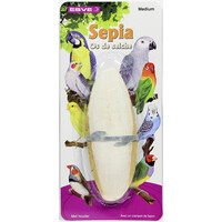 Sepiaschelp op kaart voor vogels | met houder | maat S | M | L