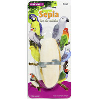 Sepiaschelp op kaart voor vogels | met houder | maat S | M | L