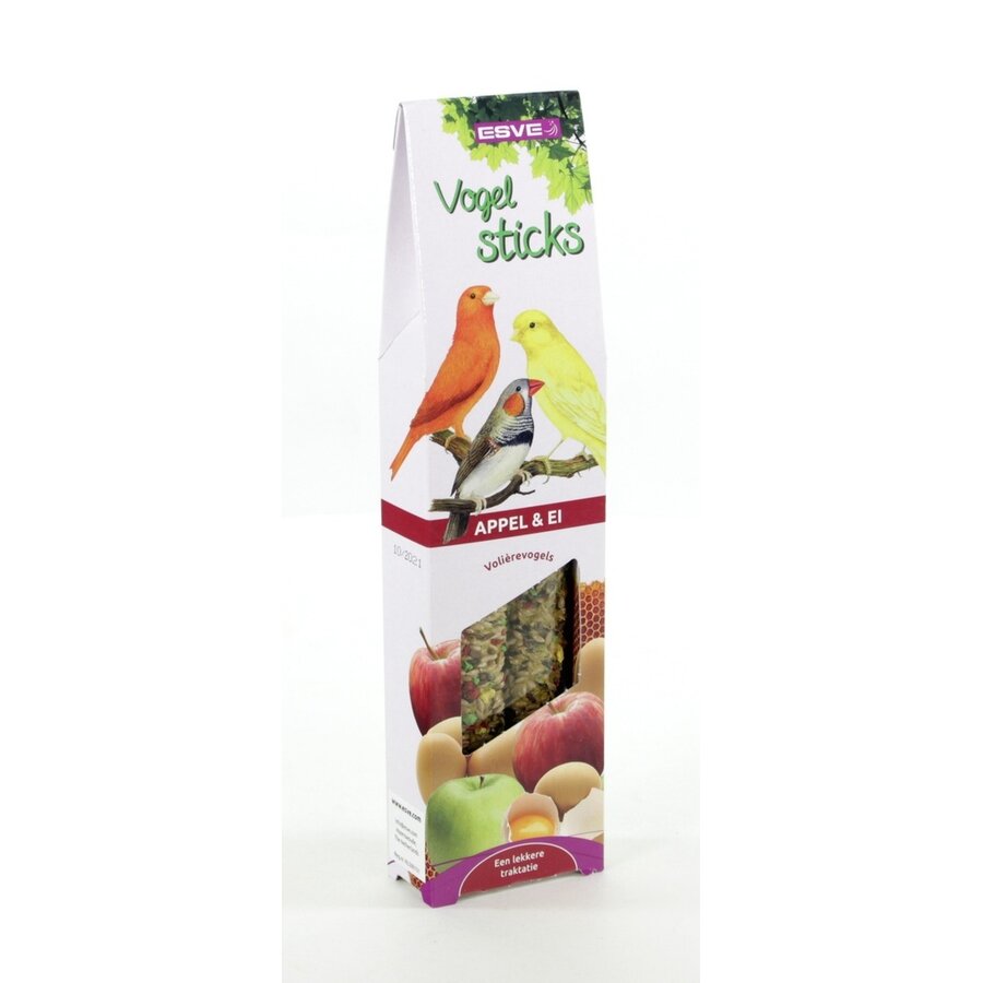 Vogelsticks voor kanaries | keuze uit fruitmix of appel en ei | 2 stuks