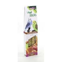 Vogelsticks parkiet honing | fruit, citrus of noten | 2 stuks