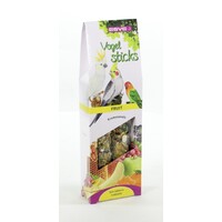 Vogelsticks voor agaporniden en grote parkieten | keuze fruit of honing | 2 stuks | ca. 150 g