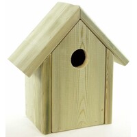 Nestkast huismus 16x12x26 cm | houten vogelhuisje met invliegopening 40 mm