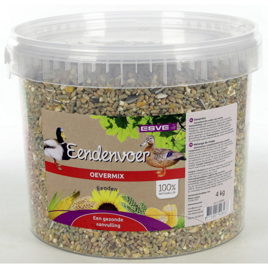 Eendenvoer oevermix 4 kg | aanvullend watervogelvoer voor voeren op de oever