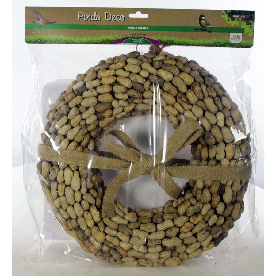 Pinda krans voor tuinvogels | keuze uit 14 cm, 27 cm of 37 cm