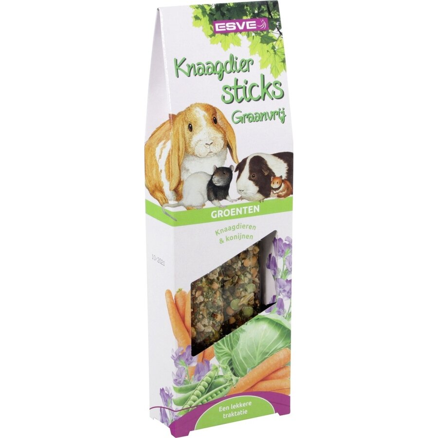 Knaagdiersticks graanvrij 2 stuks | kruiden, fruit | wortel of groenten
