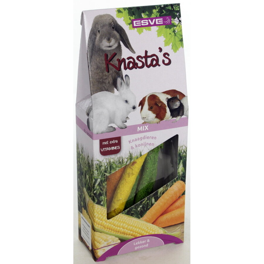 Knasta’s Mix snacksticks met gedroogde groenten | 100 gram | beloning voor konijnen en knaagdieren