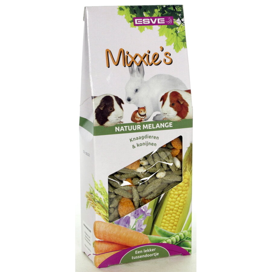 Mixxie’s natuur melange snackmix 100 gram | beloning voor konijn en knaagdier