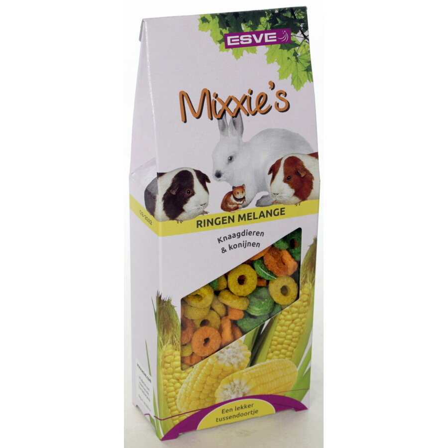 Mixxie’s ringen melange | knapperige knaagdiersnack | 100 g