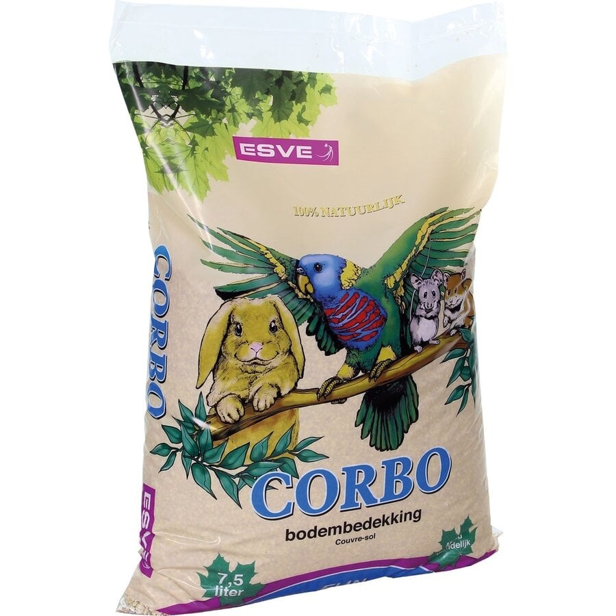 Corbo bodembedekking fijn | maïskolfkorrels | 3 L of 7,5 L