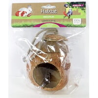 Kokosnoot vogelhuisje met ophangtouw | schuil- en nestplek | 1 stuk