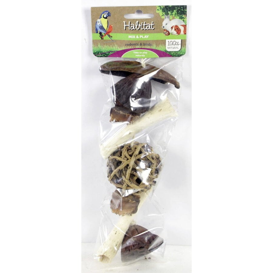 Sling Lotus foerageerspeelgoed voor vogels en knaagdieren | hangend natuurlijk speeltje