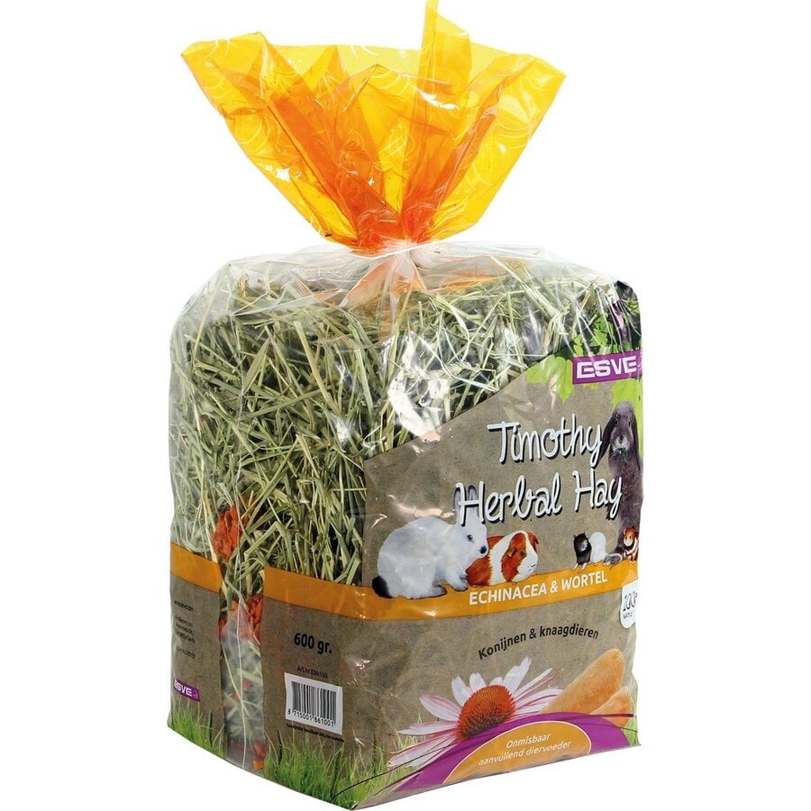 Timothy hooi 600 g | echinacea & wortel | kamille & paardenbloem | tomaat & weegbree | appel & peterselie | rode biet & rozenblaadjes