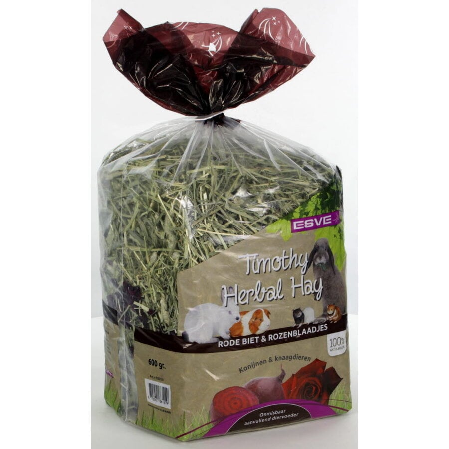 Timothy hooi 600 g | echinacea & wortel | kamille & paardenbloem | tomaat & weegbree | appel & peterselie | rode biet & rozenblaadjes