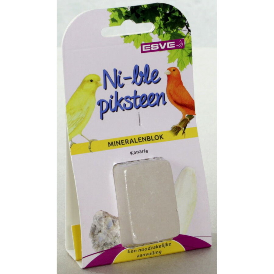 Piksteen voor kanaries | mineraalblok naturel geel | 1 stuk
