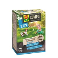 BIO 2 in 1 gazonmeststof 3 kg voor sterk gazon met indirecte werking tegen mos