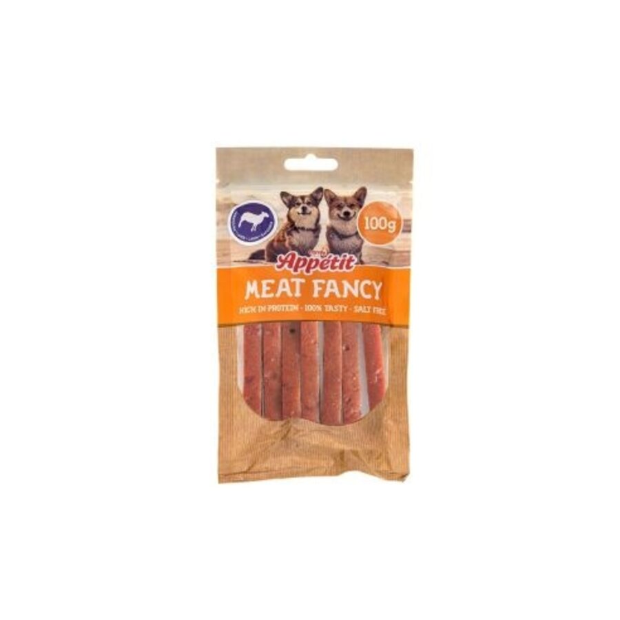 Lamreepjes hondensnack 100 g | zachte beloning met 90% lamsvlees