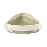 Hoekkattenbak Cleo beige 52 x 38 x 18 cm voor katten