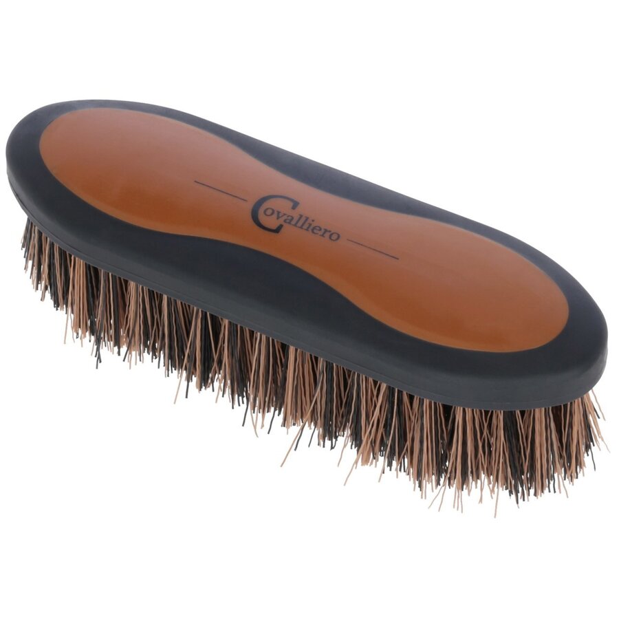Paardenborstel Large 2K bruin zwart met antislip handgreep