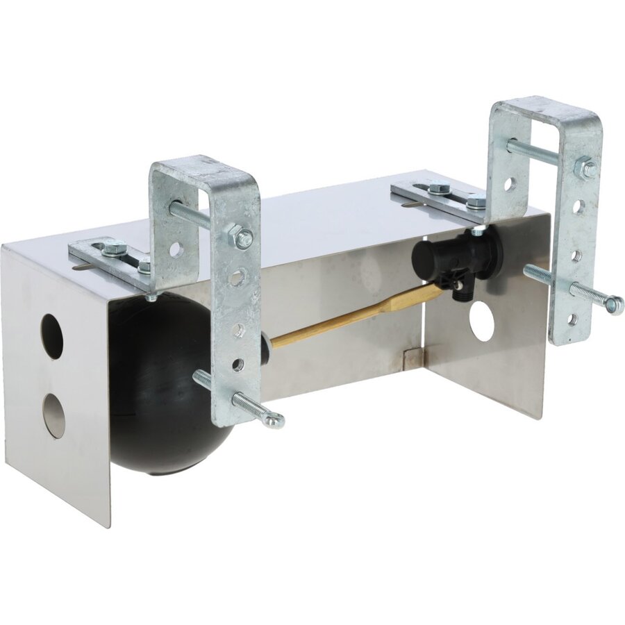 RVS vlotter met ophangbeugel 1/2 inch voor drinkbakken en watertanks