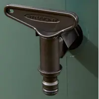 Regenton 114 liter groen kunststof met aftapkraan en kindveilig deksel