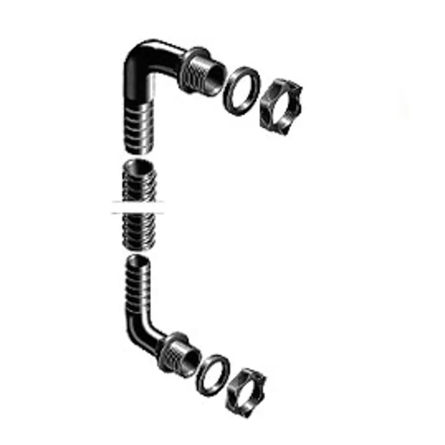 Regenton verbindingsset 3/4 inch met 1,5 meter slang voor 2 regentonnen