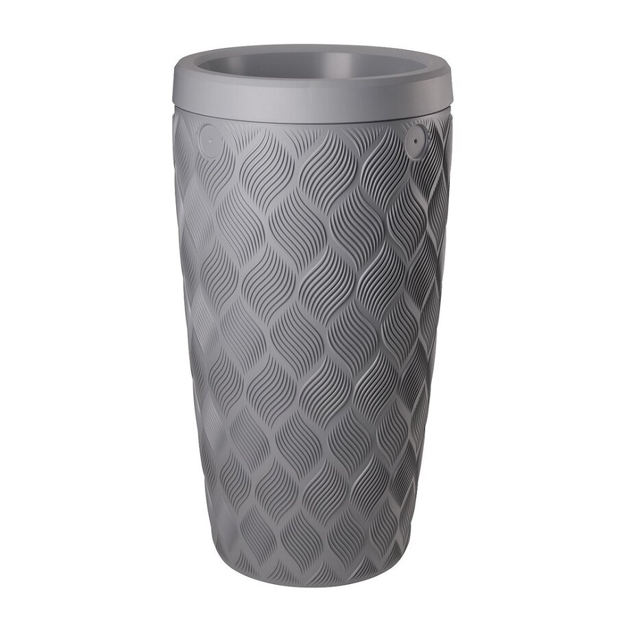 Regenton 240 liter platinumgrijs met geïntegreerde plantenbak