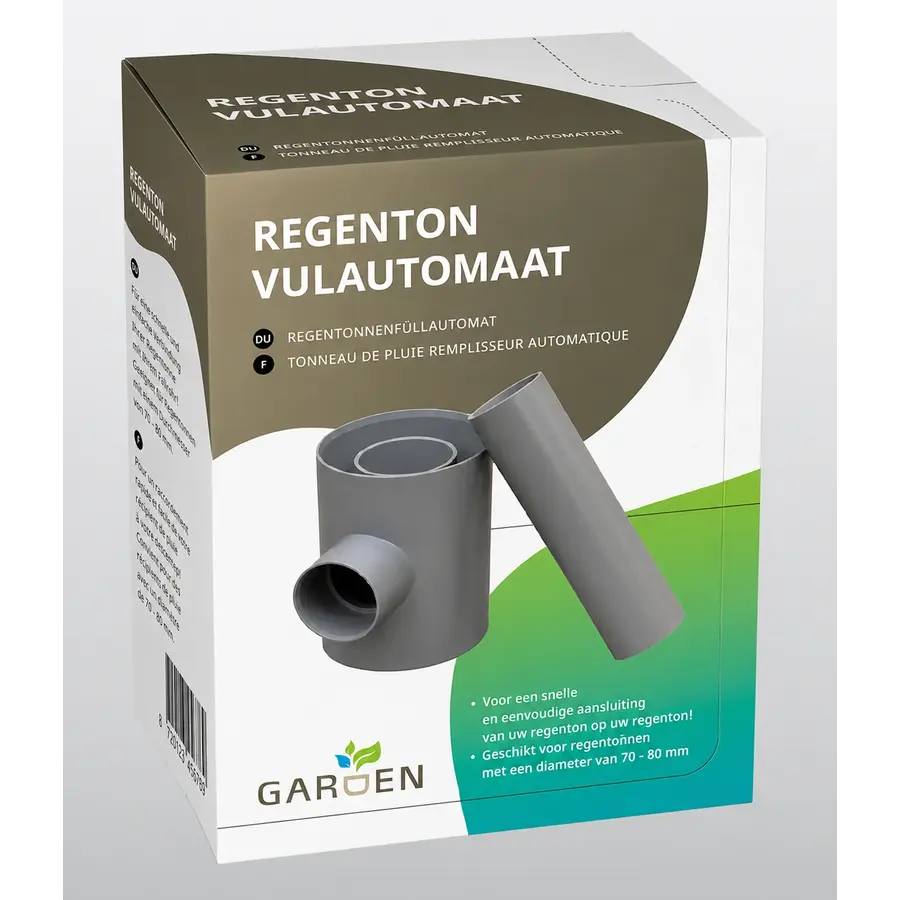 Regenton vulautomaat enkelvoudig 70/80 mm voor automatische vulling