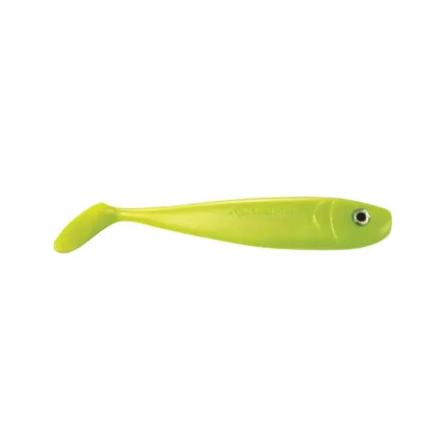 Willy Wonker Shad 7,5 cm Limetreuse softbait voor baars, snoekbaars en roofblei