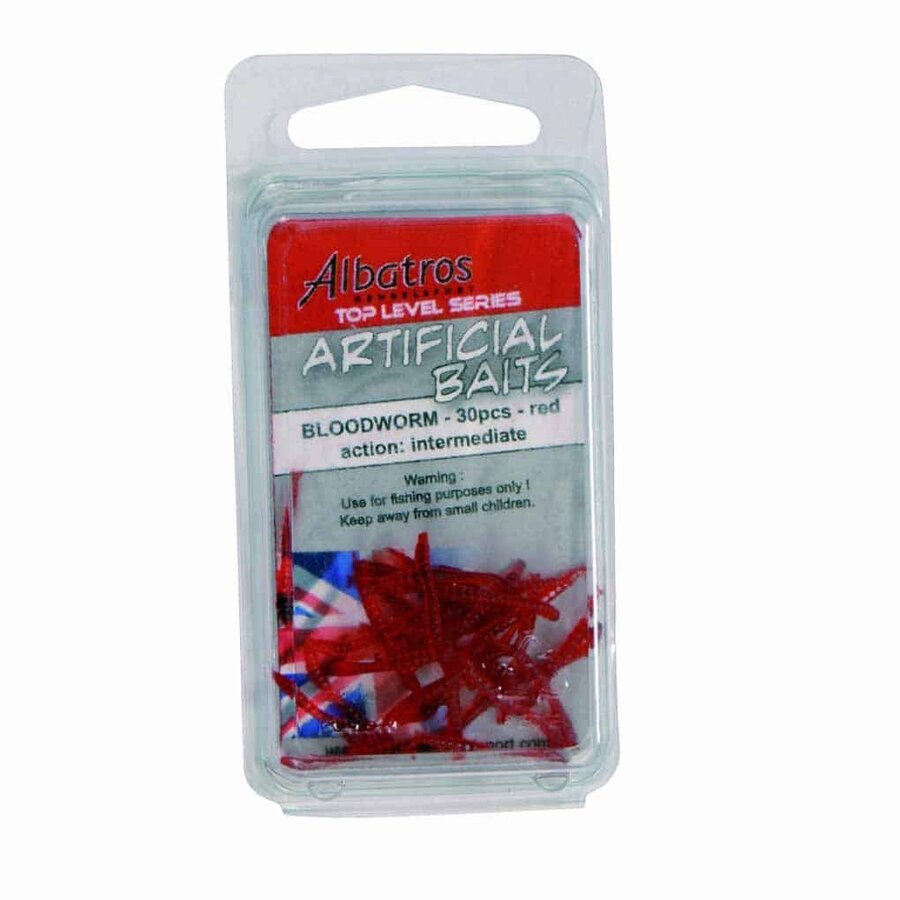 Artificial Bloodworm Rood 30 stuks zacht imitatie-aas voor witvis en feeder